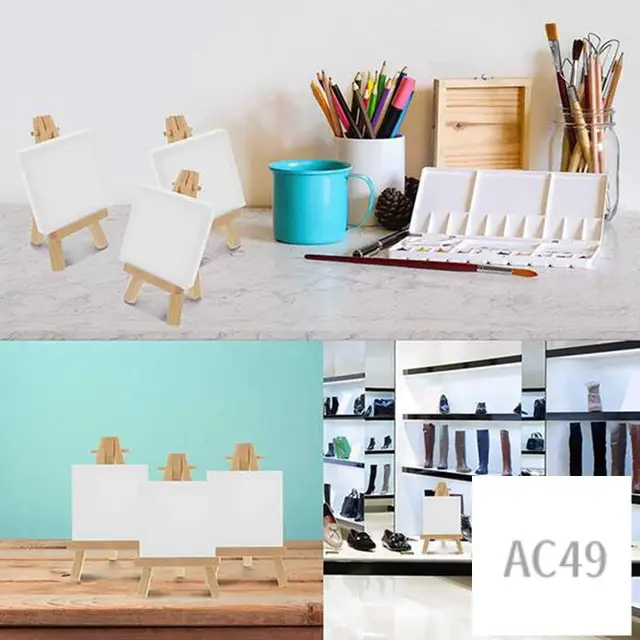 C9-40 Mini DIY Wooden Frame Artist Wooden Easel Wedding Table Card Stand Display Stand Party Decoration 15X8cm Easel 1