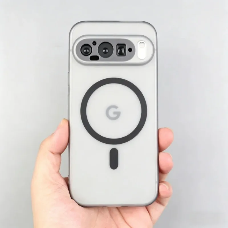 Translucent Frosted Magnetic Soft TPU Case with Camera Protection and Magsafe Compatibility