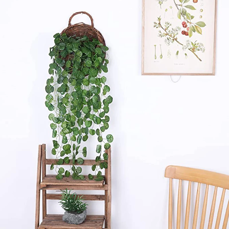 2 Pack Artificial Hanging Plants for Home Wedding Decor artificial plants