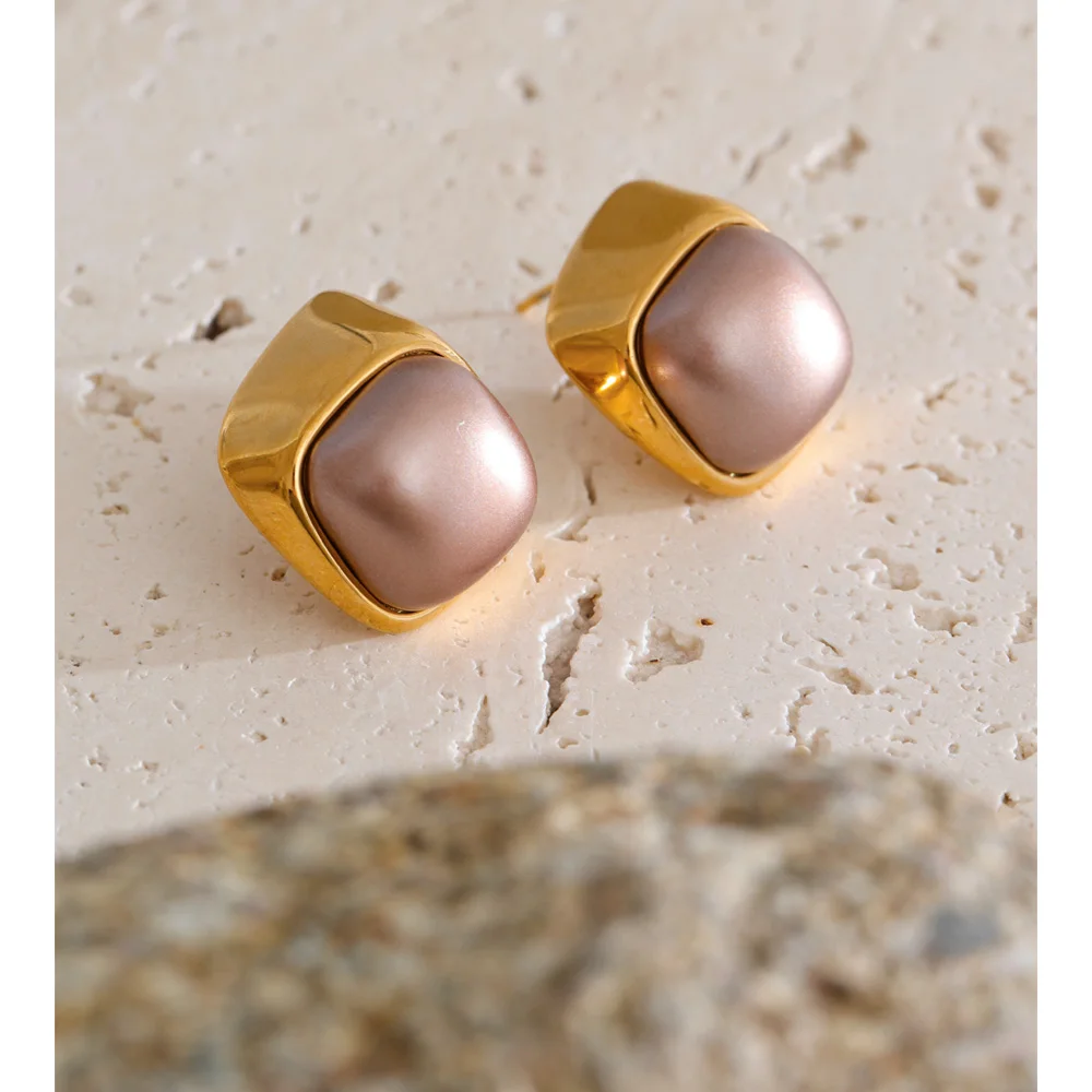 Yhpup Square Stud Earrings Women