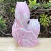 15CM Natural Pink Opal Tree Owl Carving Healing Crystal Animals Statue Reiki Crafts Home Room Decoration 1pcs 2