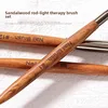 Nail Brush Customized Color Logo Liner UV Gel Sandalwood Nail Art Brushes with Nylon Bristles and Wood Handle Nail Supplies 4