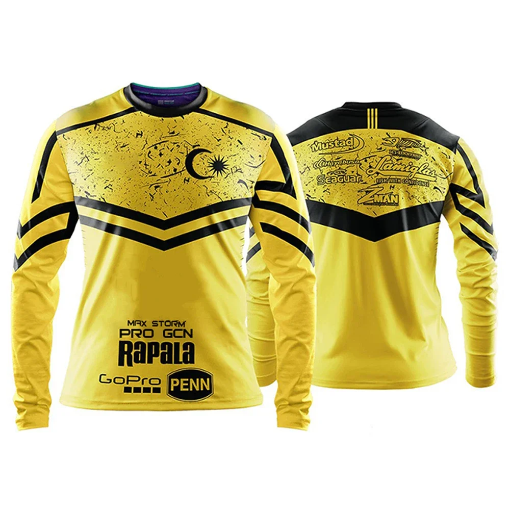 Camisetas de pesca de verano de manga larga para hombre, ropa deportiva para ciclismo de montaña, carretera, motociclismo y descenso