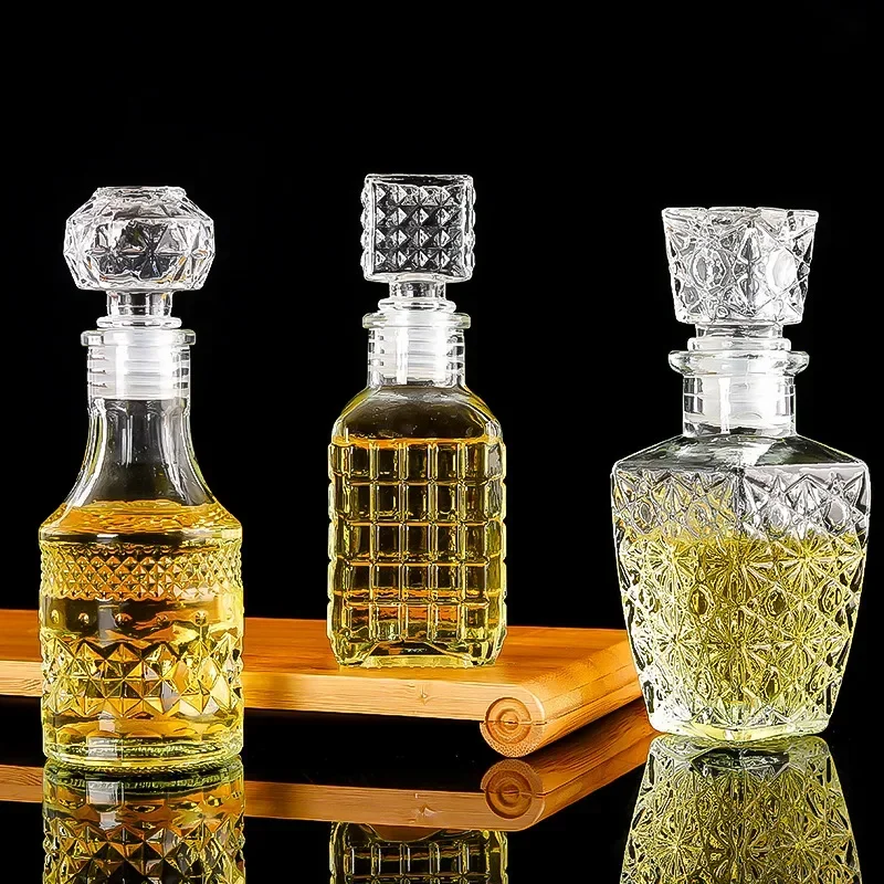 Whiskey Decanter Set 50/100 ml Lead-free for Liquor Scotch Bourbon