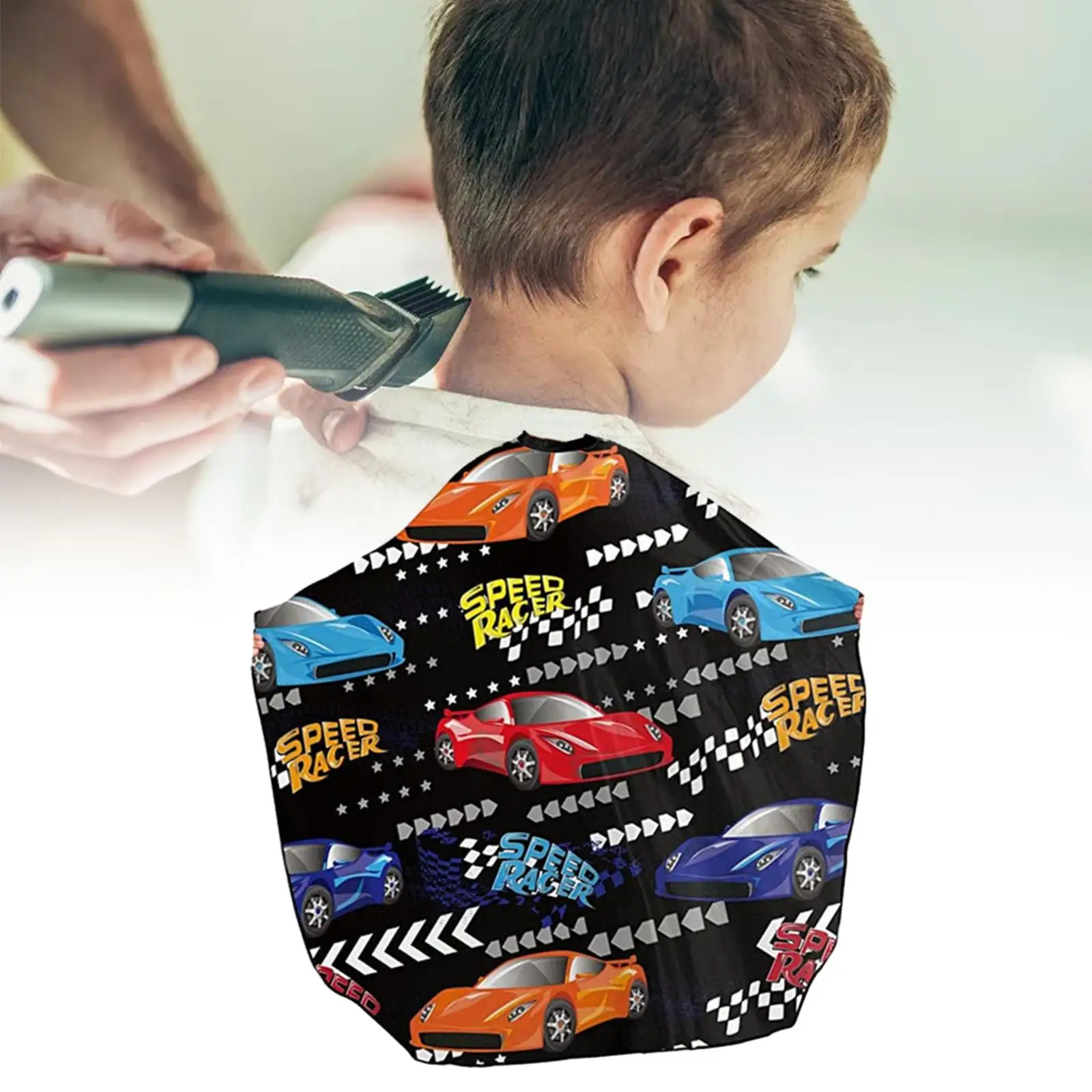 Child Hair Cutting Cape Cartoon Professional Reusable Waterproof Kids Barber Cape for Perm Shop Hair Dye Hairdressing Shampooing 3