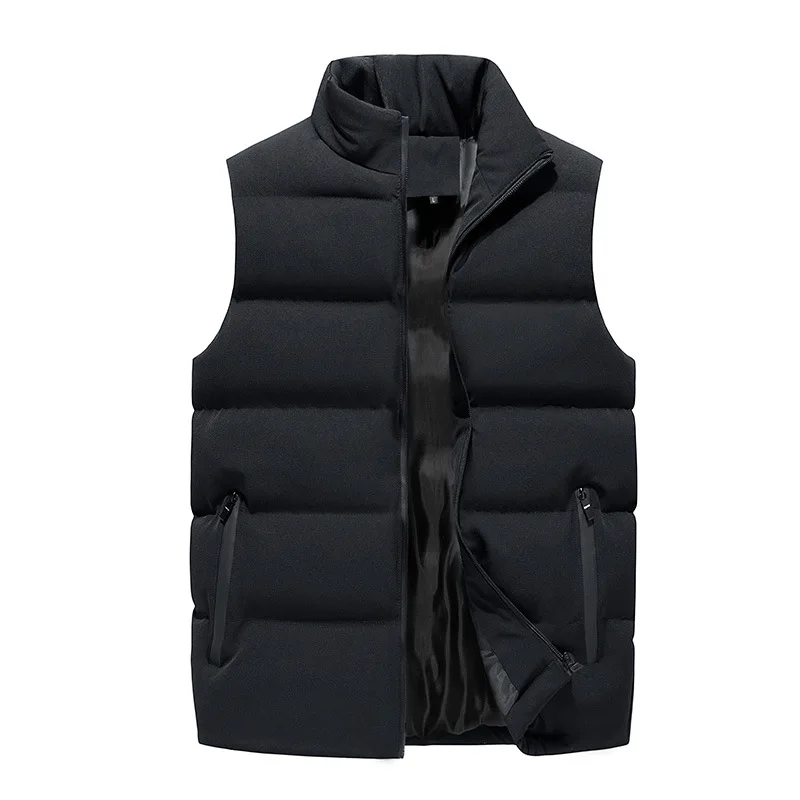 Gilet homme hiver léger et chaud sans manches, coupe-vent matelassé pour pêche et extérieur