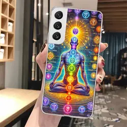 Spiritual Energy Universe Soft Phone Case - Yoga Chakra Design - Samsung S23 Plus (1)