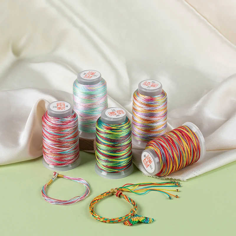 One Set 0.2/0.4/0.6/0.8/1mm Nylon Thread Chinese Knot Macrame Cord Bracelet Braided String DIY Tassels Beading Shamballa String