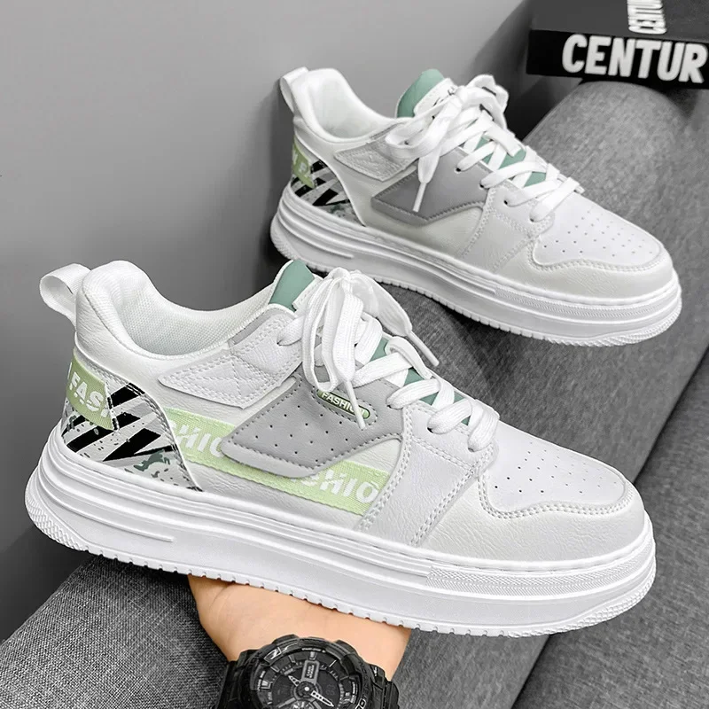 

2024 New Shoes for Men's Summer Breathable Little White Shoes, Men's Trendy Versatile Soft Sole Sports and Casual Shoes