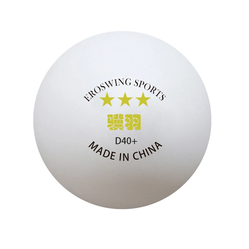 Description Picture 2 of item100pcs 3 Stars Table Tennis Balls Yellow Label Eroswing ABS 40mm+ Good Elasticity White Ping Pong Training Balls Table Tennis