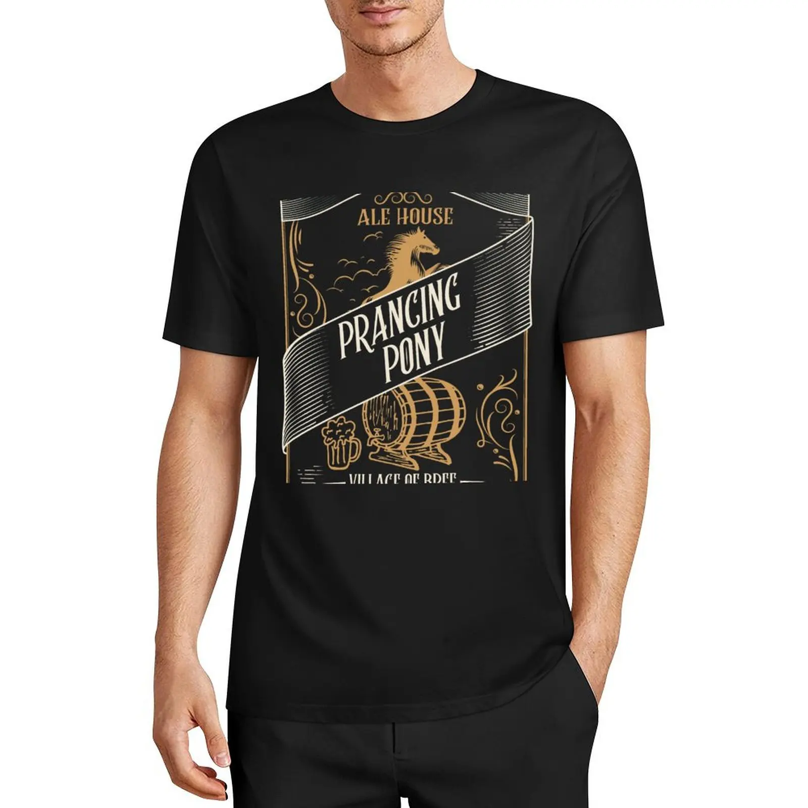 

The Prancing Pony T-Shirt customs design your own graphics Blouse funnys oversized t shirts for men