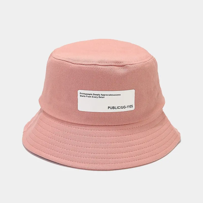 

Cotton Letter Embroidery Bucket Hat Fisherman Hat Outdoor Travel Sun Cap For Men And Women 128