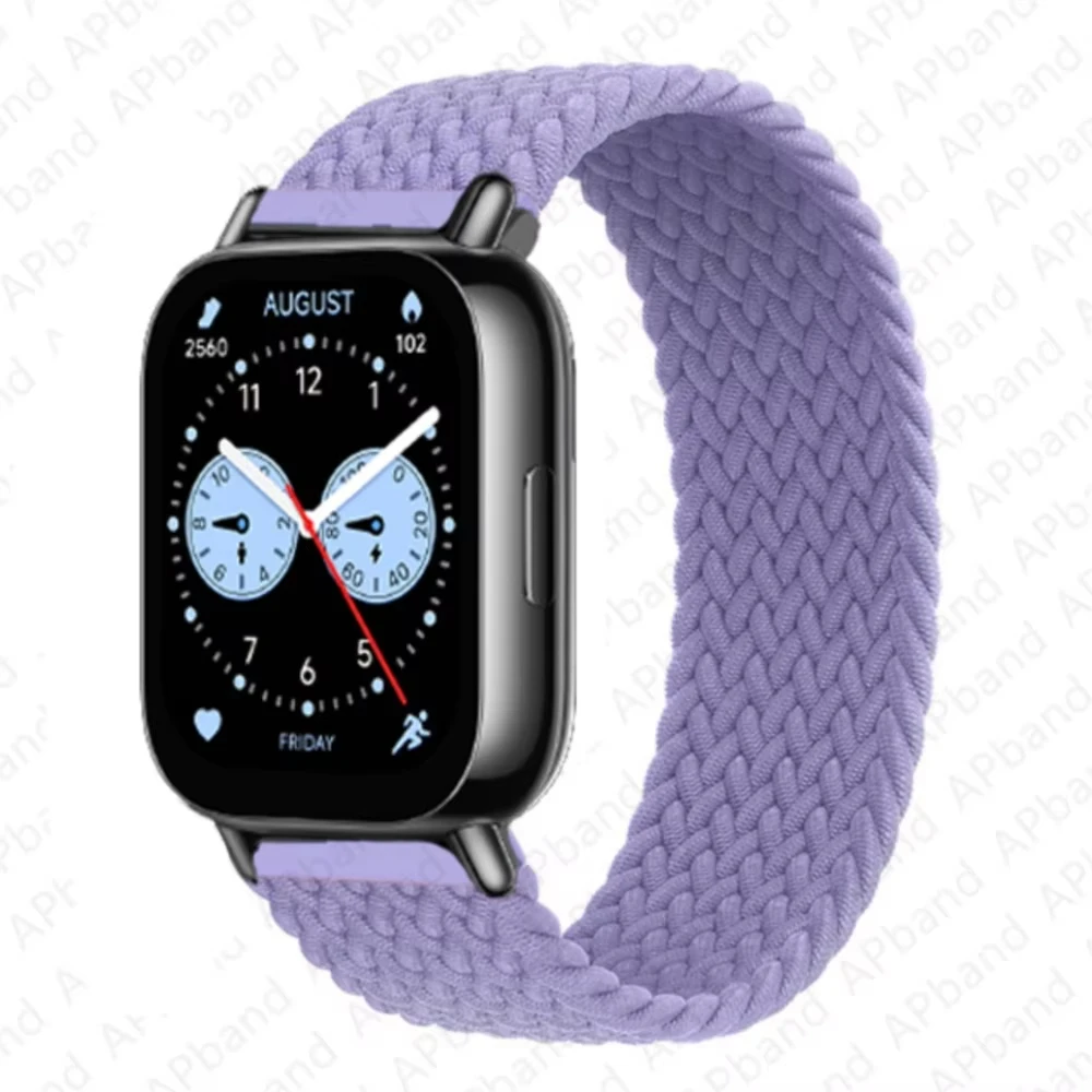 Braided Solo Loop Sport Strap for Smartwatch - 22mm Replaceable Bracelet Strap