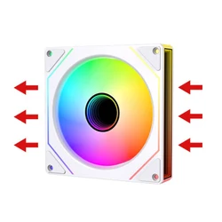 Prism 7 Pro ARGB Infinity Mirror Fan with Daisy Chain Design - 120mm, Single Pack (WHITE)