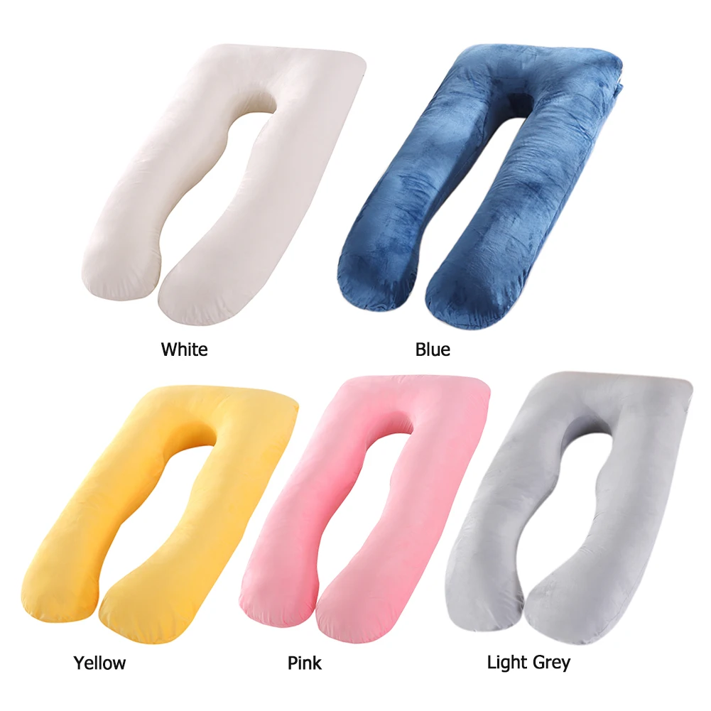 U-shaped Pillow Crystal Velvet Side Sleeping Cushion Napping Pad Pregnancy Women