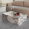 Calacatta Viola Natural Marble Square Column Pillar, Model Villa Living Room Art Italian Luxury Stone Side Tea Desk 4
