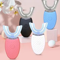 360 Degrees Automatic Sonic Electric Toothbrush for Adults Intelligent U Shaped Tooth Brushes USB Charging Blue Light Waterproof 2