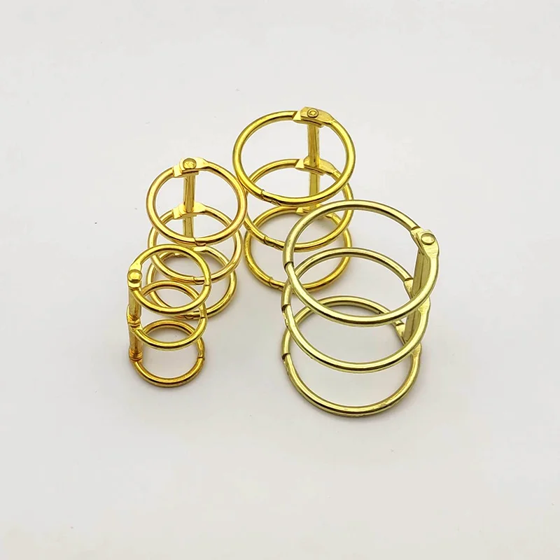 10pcs 25/30mm Metal Ring Binder 3 Rings Binding Clip Notebook Binder Ring Clips Album Circle Clips School Office Supplies