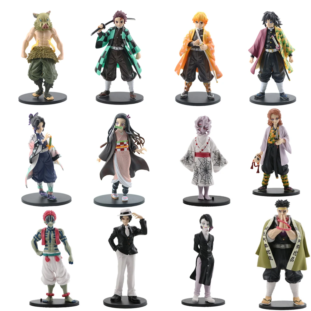 

Anime Demon Slayer Figure Set Kamado Tanjirou Nezuko PVC Action Figures Model Toys Zenitsu Figurine Inosuke Kimetsu No Yaiba