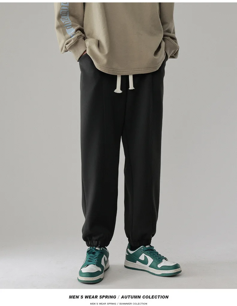 Description Picture 4 of item2024 New men's simple and versatile leggings casual pants, men's sanitary pants, student pantssweatpantssweatpants men