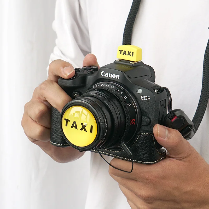Adorable Cartoon Camera Lens Cap & Hot Shoe Cover Set - Universal Decorative Protector