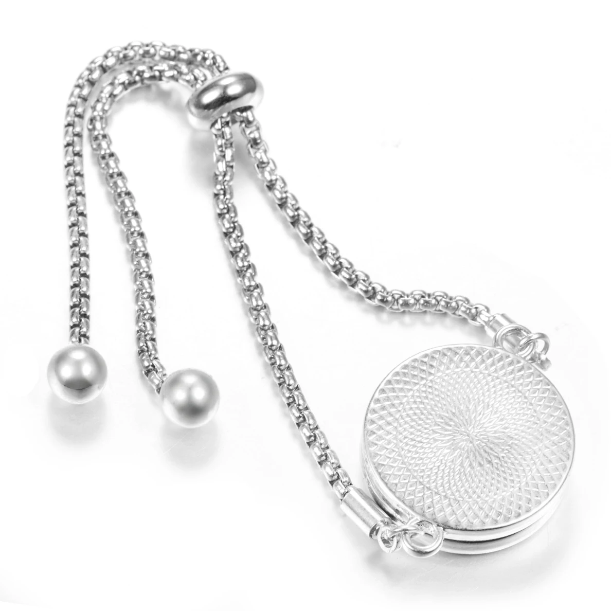Flower Stainless Steel Pattern Aromatherapy Bracelet Essential Oil Diffuser Perfume Lockets Women Charm Bracelet Jewelry