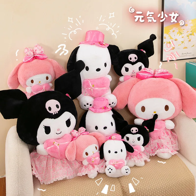 

Подушка плюшевая Sanrio, мягкая мультяшная плюшевая кукла с романтическими цветами, полакко, мелодия куроми, плюшевый подарок на день рождения