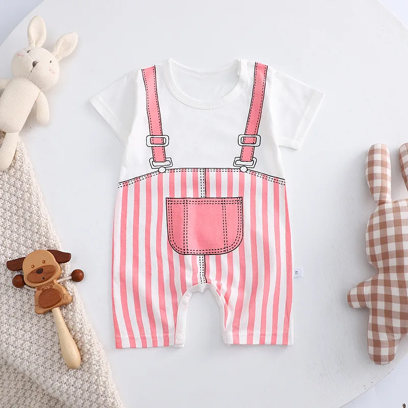 best baby bodysuits Newborn Baby Boys Girls Cartoon Short Sleeve Kids Rompers Summer 100% Cotton Infant Baby Romper Toddler Girl Jumpsuits Clothes baby bodysuit dress