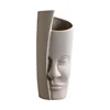 Ceramic Candlestick Art Vase Sculpture Crafts Human Face Flower Pot Handmade Garden Storage Flower Arrangement Home Decors 6