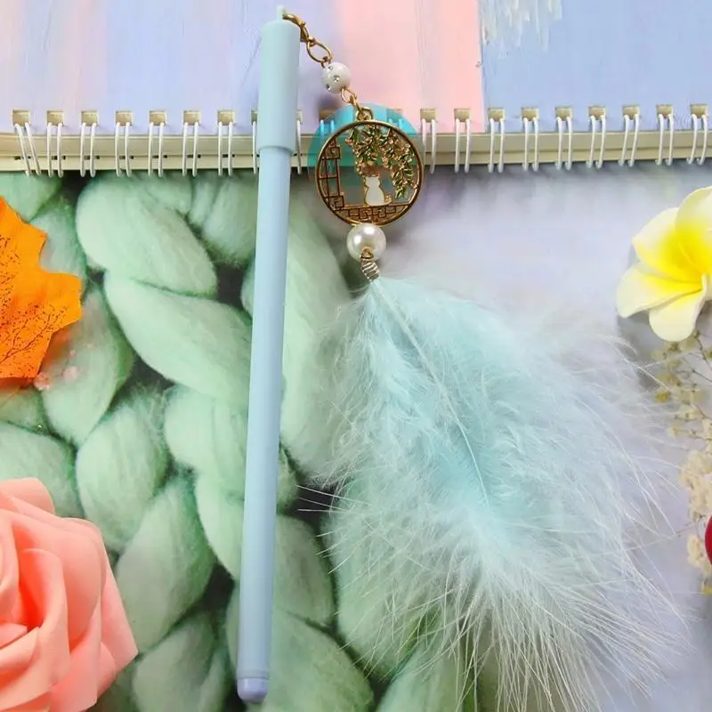 N80d Dreamcatcher Anhänger neutrale Stifte Crystal Gel Pen für Kindergeschenk s – Detail 7