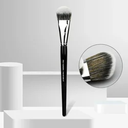 Professional Liquid Foundation Brush - Broom Head for Seamless Application and Contouring (Black)