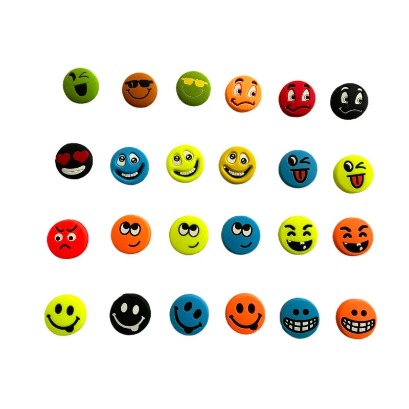 50Pcs Multiple Emoticon Silicone Tennis Racket Shock Absorbers 50 Pcs Tennis Damper Dampener Shock Antivibrador Dampening