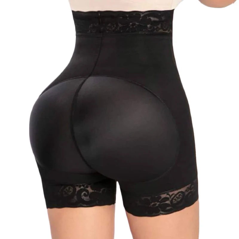 Women Waist Trainer Butt Pads Seamless Hip Enhancer Slimming Shorts Postpartum Recovery Adjustable Shapewear