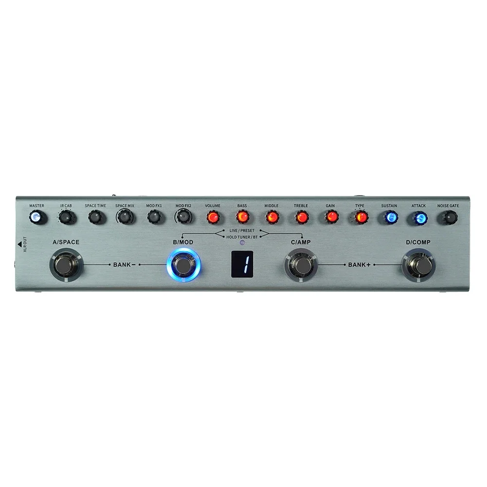 M-VAVE Tank B Multi Effects Guitar Pedal Digital Multi-Function Processor for Guitar Players Accessories