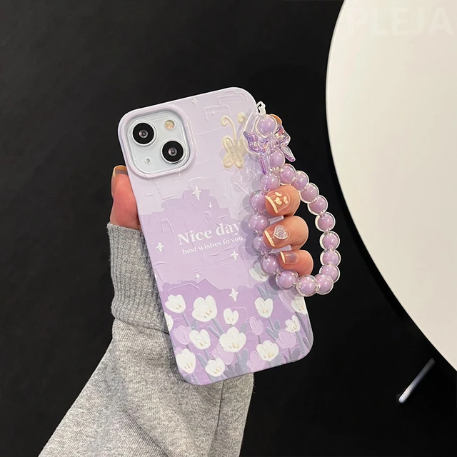 Pink Phone Charm Iphone 12 Pro  Phone Cases Aesthetic Charms - Flower Edge  Clear - Aliexpress