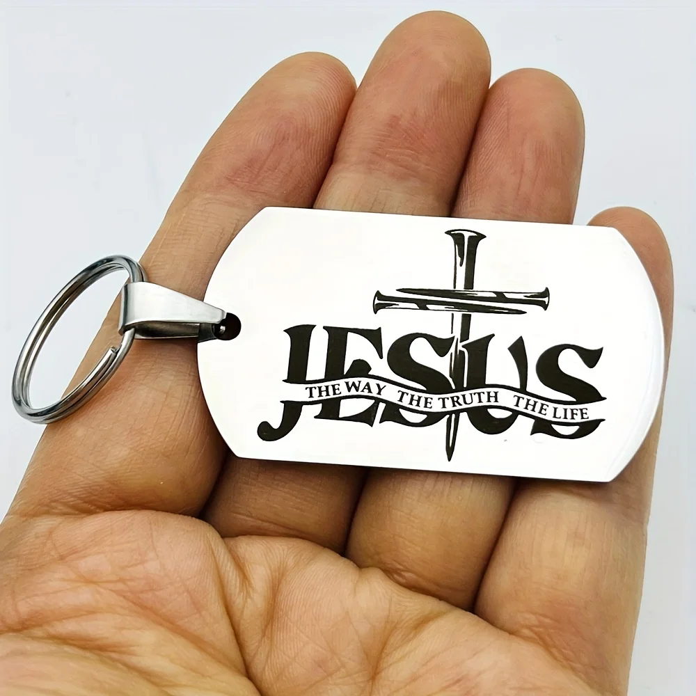 John-14:6 Stainless Steel Keyring Accessories Faith Gifts Keyrings Brand Name: Chuhao