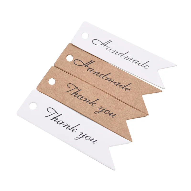 100pcs 감사합니다 작은 레이블 크래프트 종이 태그 빈티지 구운 DIY 쥬얼리 재료 빈 교수형 태그 북마크 선물 카드 TMZ