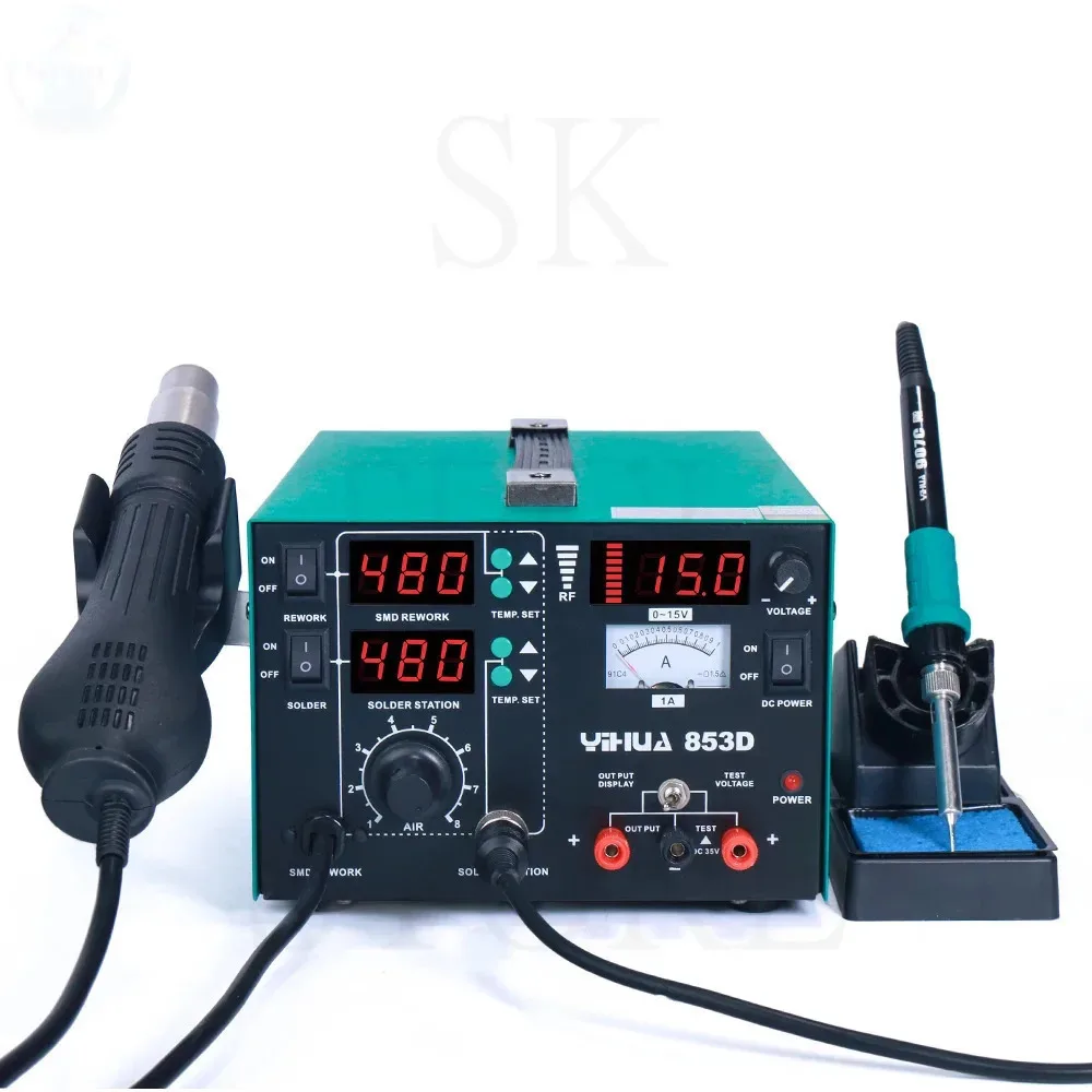 Soldeerstation Rework 853D 4IN1 800W Heteluchtpistool Soldeerbout Lasser | NL