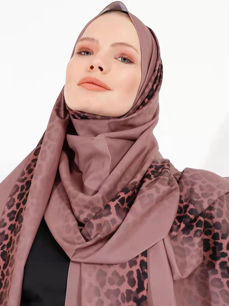 MOTIVE FORCE 이슬람 표범 mousseline 스카프 hijab abaya 라마단 femme musulman foulard hijabs for woman voile musulman 저지