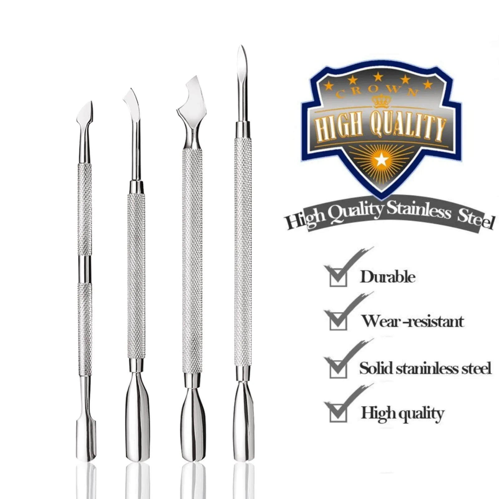 Cuticle Pusher Stainless Steel Triangle Nail Polish Remover Deeply Nail