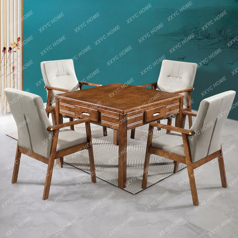 

Стол для Маджонга, обеденный стол двойного назначения, чайный столик, интегрированный автоматический домашний стол для Маджонга из массива дерева