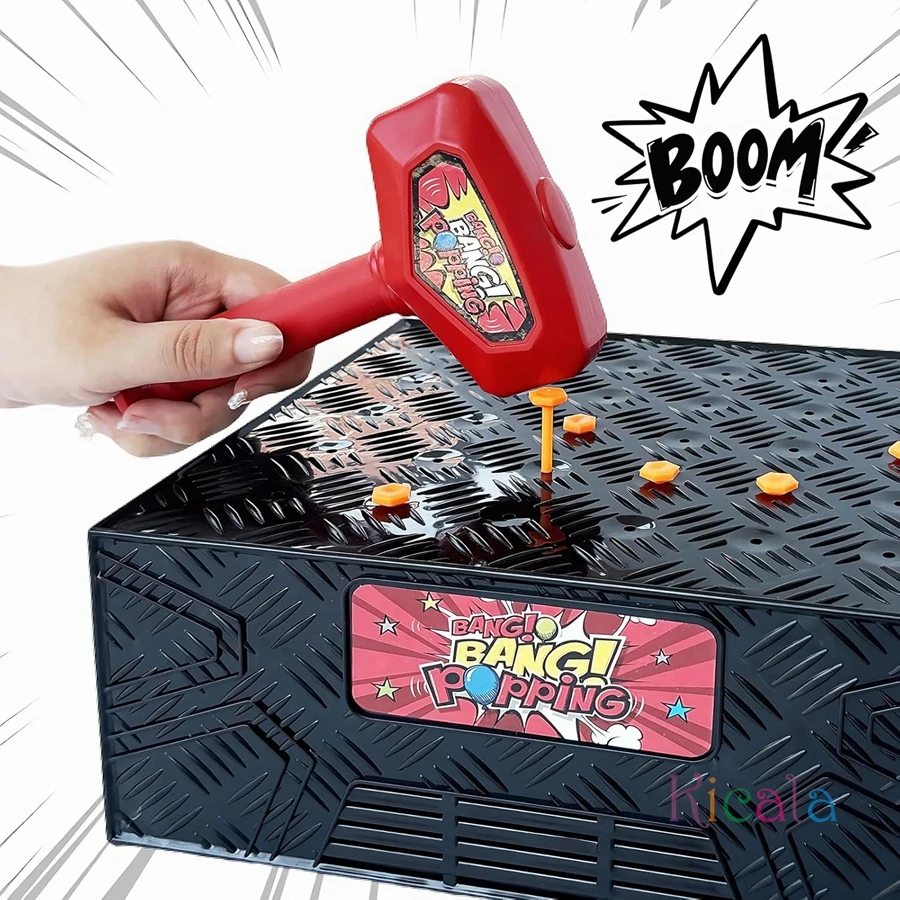 Deluxe Wack A Balloon Board Game Family Night Interactive Strategy Game Ages 3-6 Engaging Solo Multiplayer Experience for Party