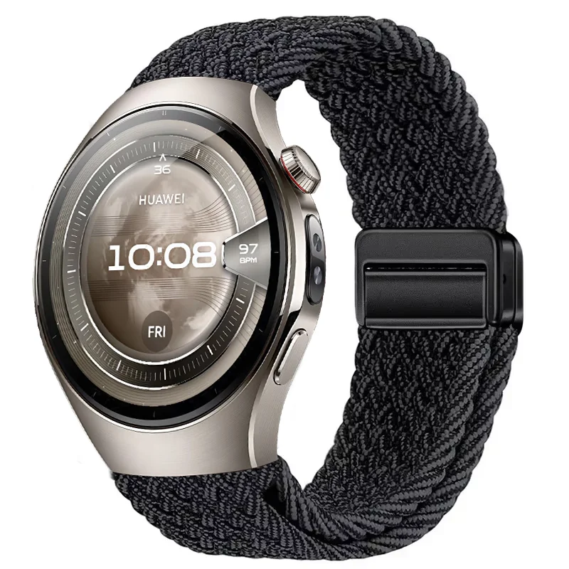 Magnetic Braided Nylon Strap Bracelet - 20mm/22mm