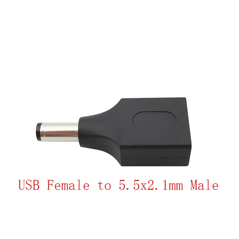 Adattatore presa di corrente CC USB 2.0 da tipo A a 5,5 mm x