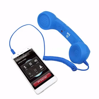 Retro telefono portatile e telefono cablato ricevitori cuffie per un telefono cellulare con comoda chiamata per cellulare