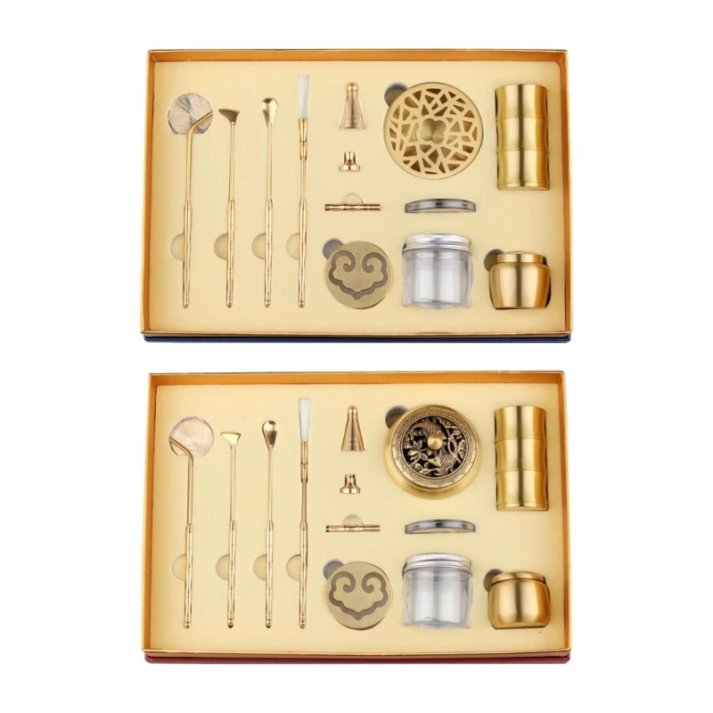 

Incense set pure copper printing seal tool incense burner incense expansion incense with incense printing ash pressing utensils