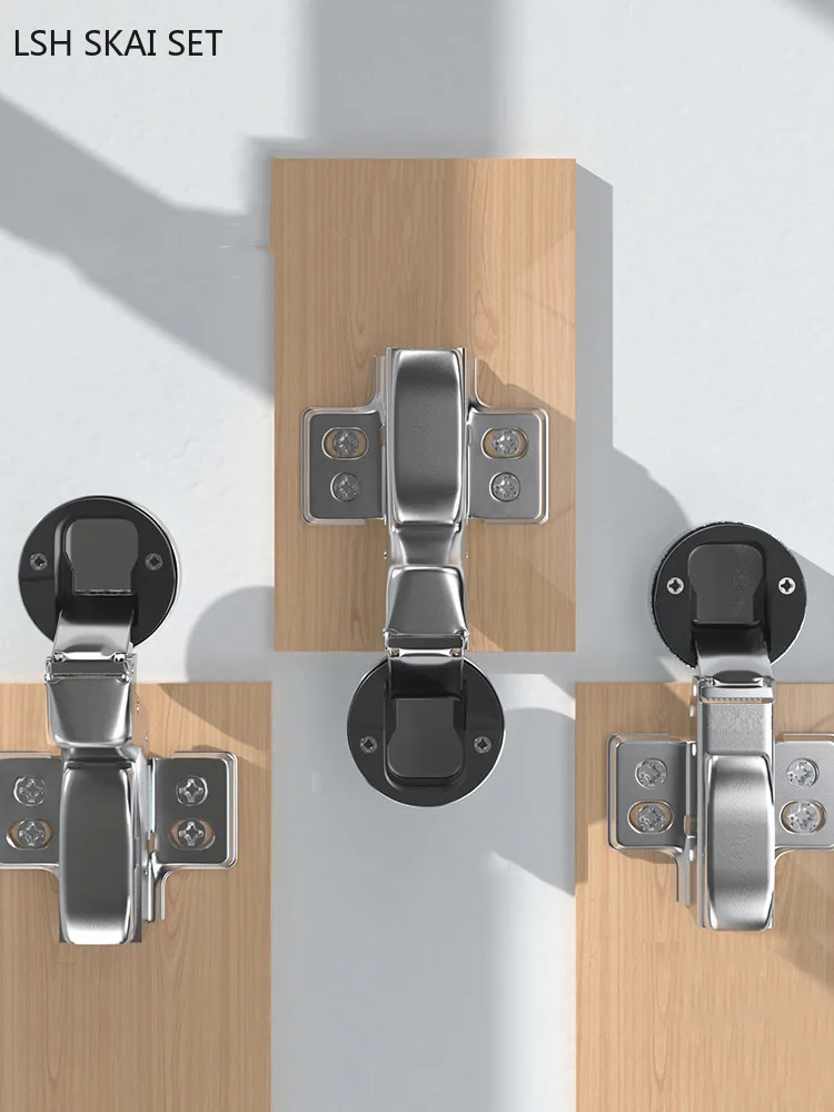 Door Hinges 2pcs Glass Door Hydraulic Soft Closing Concealed Hinge Furniture Hardware Damper Hinge Screw