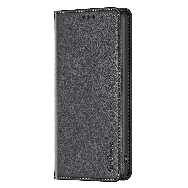 Stylish Solid Color Leather Wallet Phone Cover with Magnetic Closure
