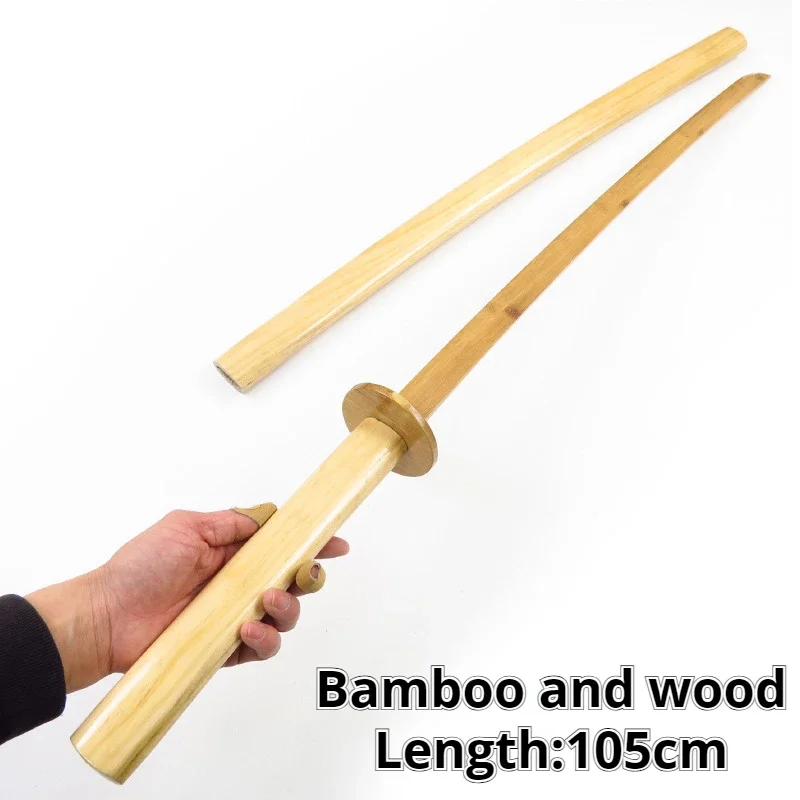 Telescopic Sword Bamboo Knife Set Japanese Katanas Wood Kendo Bamboo Knife Fighting Tools Training Sword Wushu Sports Entertainment Martial Arts Weapons Equipment