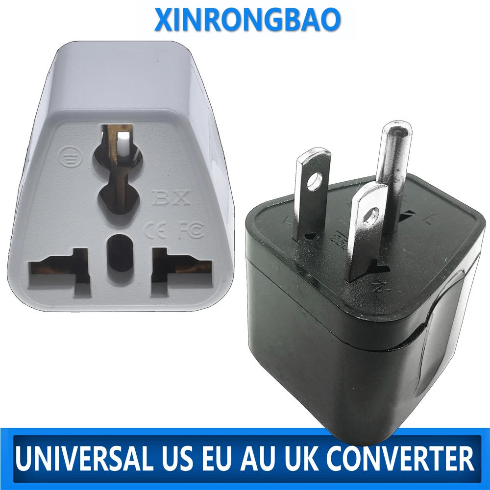 Universal EU UK AU to US USA 3-Pins USA Plug Canada AC Travel Power Plug Adapter Converter Charger Adapter Connector 10A 250V BX _ picture